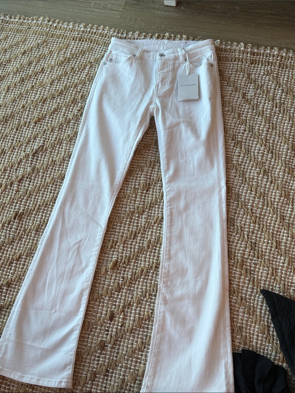 Women's White High-Rise Flare Jeans